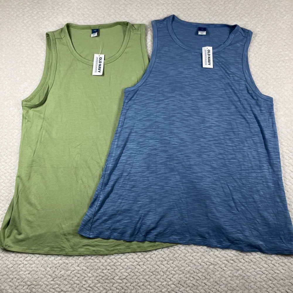 Lot of 2 NWT Old Navy Womens Small Luxe‎ Tank Top Rayon Stretch MSRP $17